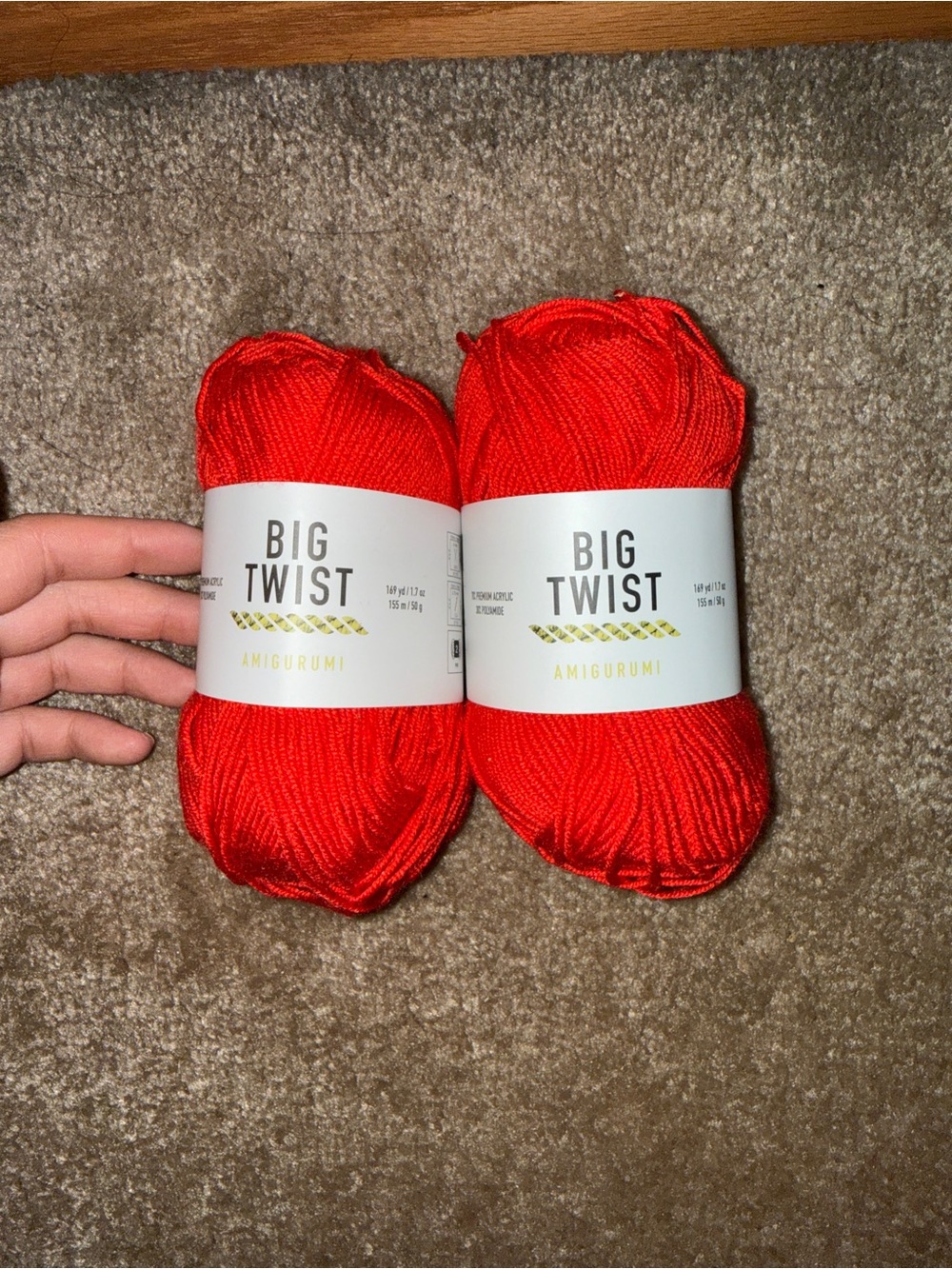 Big Twist Amigurumi Yarn - Red yarn